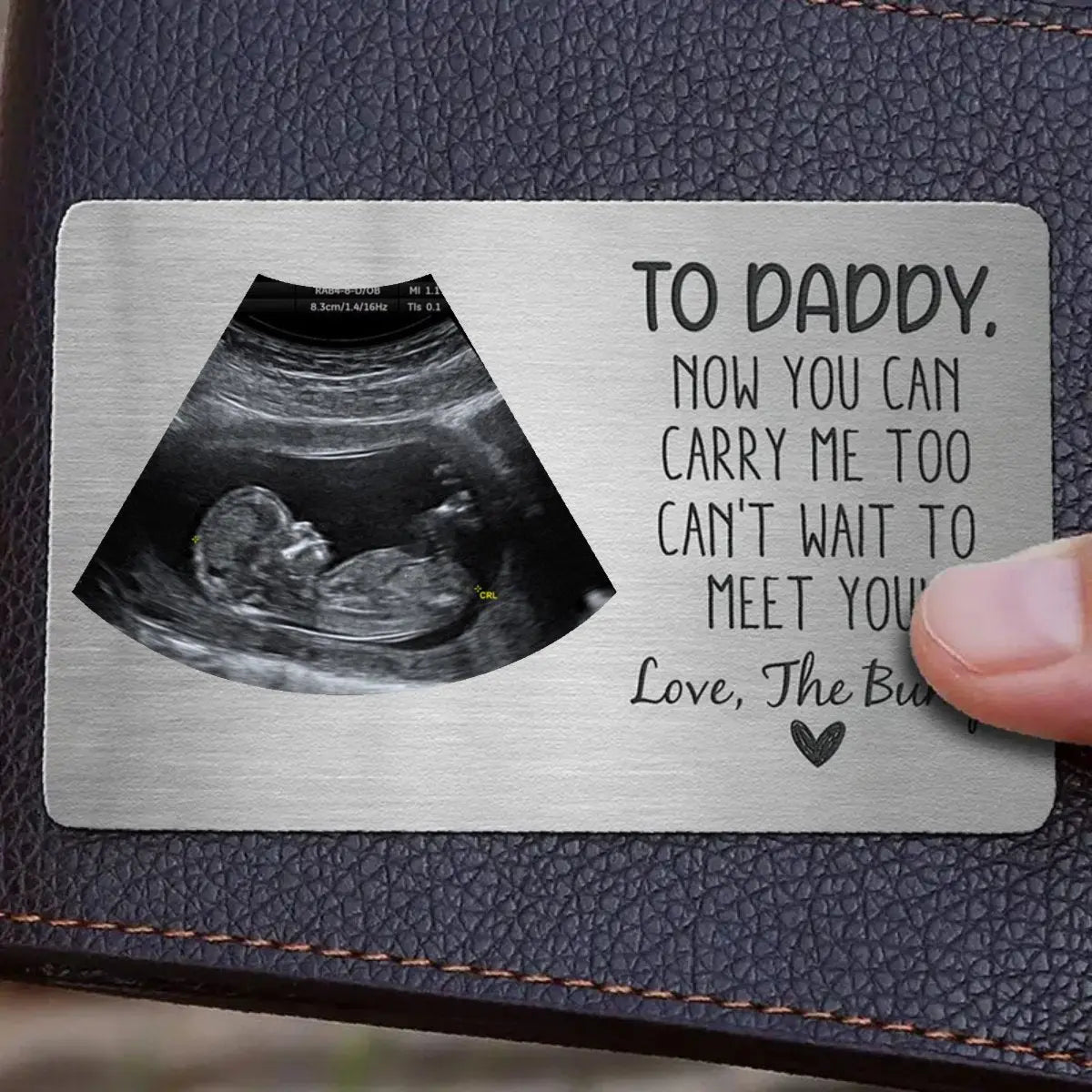 Father - To Daddy Now You Can Carry Me Too - Personalized Photo Aluminum Wallet Card (HL) - The Next Custom Gift Card