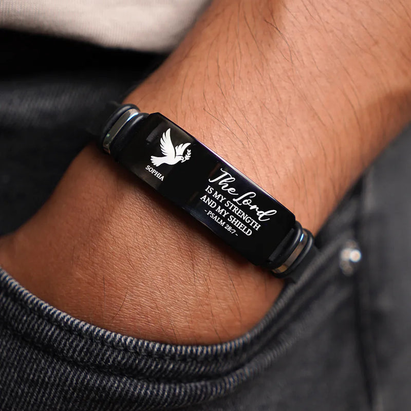 Favorite Bible And Christian Symbol - Personalized Engraved Bracelet