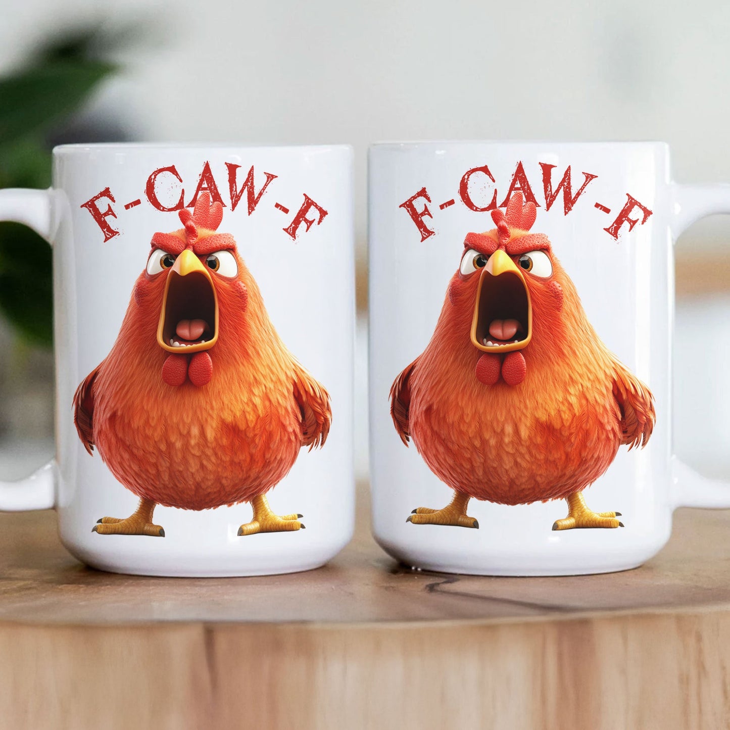 Funny Mug - Humorous Crow F-Caw-F - For Coworkers, Friends - Personalized Mug