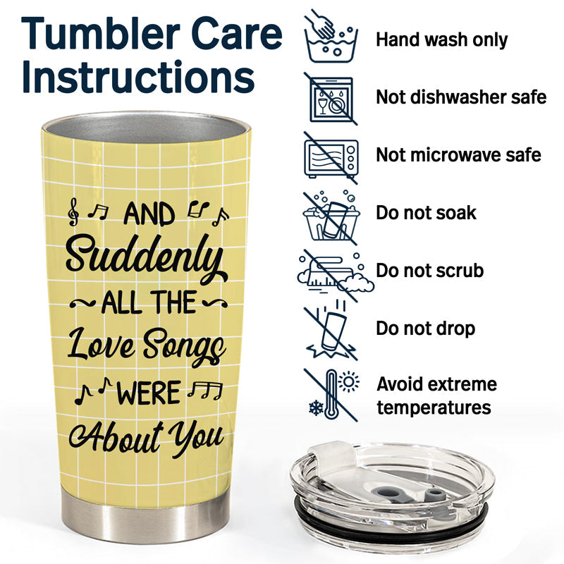 All The Love Songs - Gift For Couples - Personalized Custom Tumbler