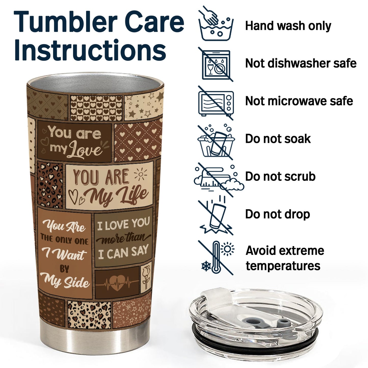 Couple You Are My Love You Are My Life - Gift For Couples - Personalized Tumbler