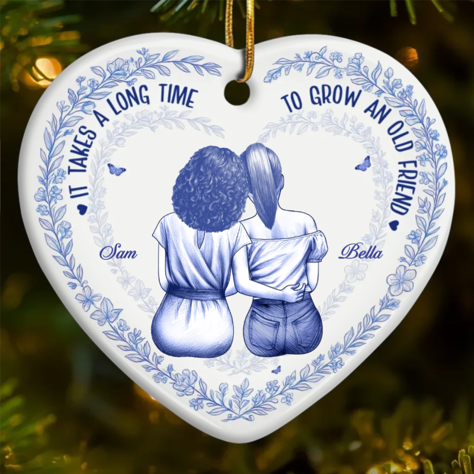 Custom Acrylic Ornament - Personalized Best Friend Christmas Birthday Gifts For Women, Besties, Sisters, BFF - Very Very Old Friends