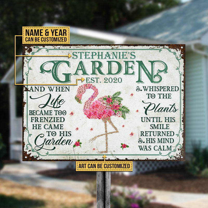 Garden Floral Art And When Life He Came Custom Classic Metal Signs