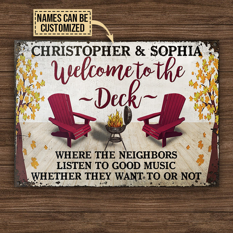 Grilling Deck Listen To Good Music Custom Classic Metal Signs