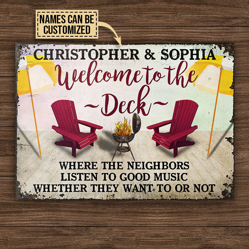 Grilling Deck Umbrella Listen To Good Music Custom Classic Metal Signs