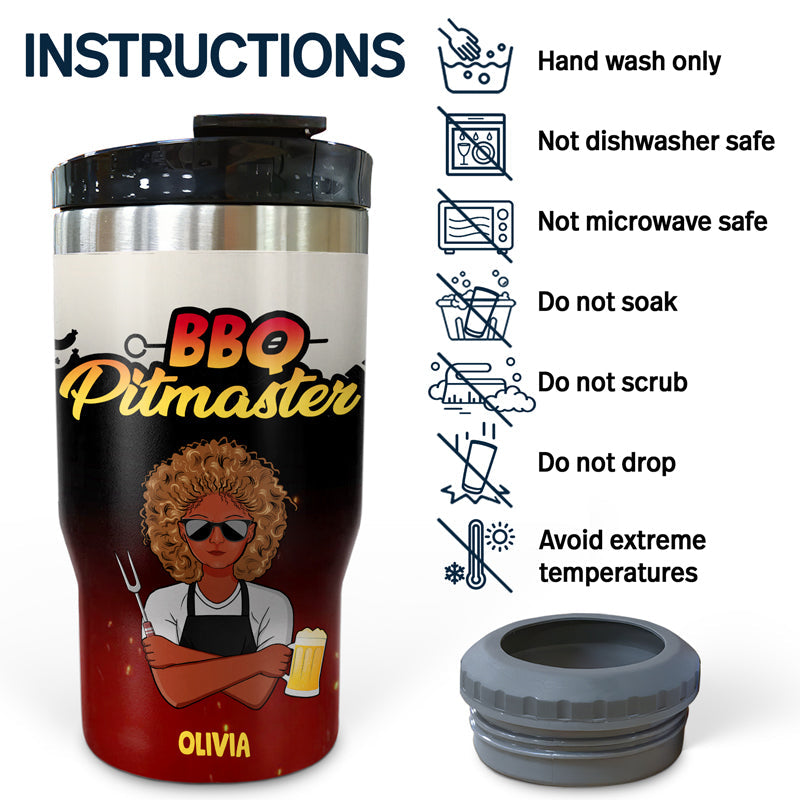 BBQ Go Get Me A Beer - Personalized Custom Triple 3 In 1 Can Cooler