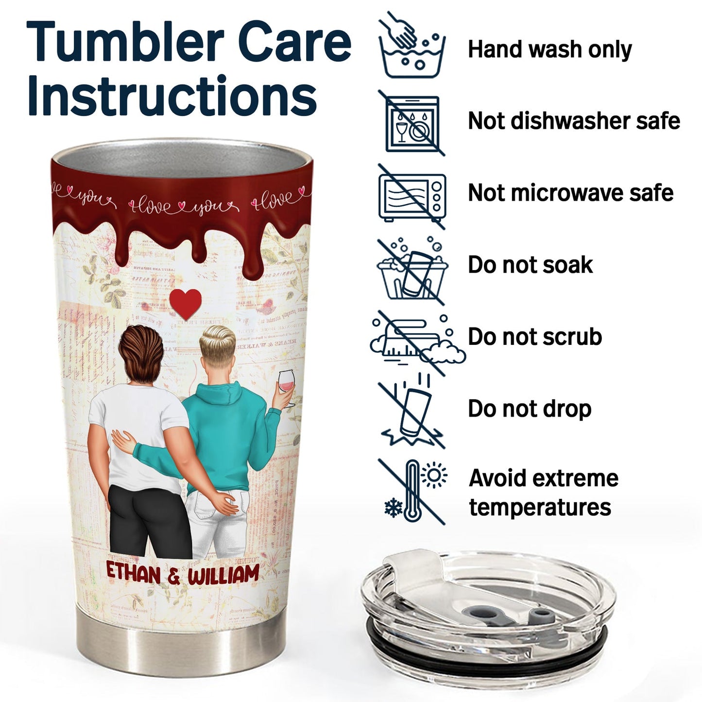 Couple I Want To Annoy For The Rest - Personalized Custom Tumbler