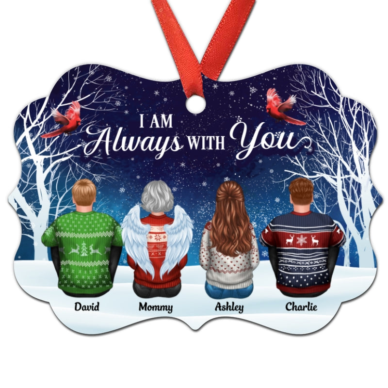 Always With You Family Memorial Snow Personalized Christmas Ornament