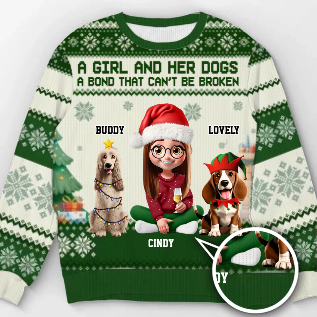 Custom Unisex Ugly Sweatshirt - Personalized Christmas Bookish Gifts For Book Lovers, Bookworms, Readers - Santa Knows I’d Rather Be Reading