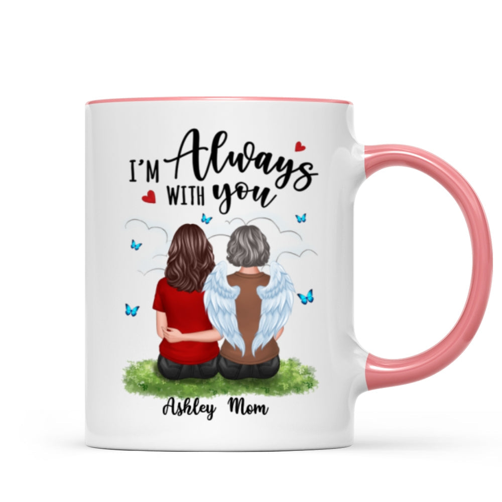 Always With You Dad Son Mom Daughter Butterflies Memorial Personalized Mug