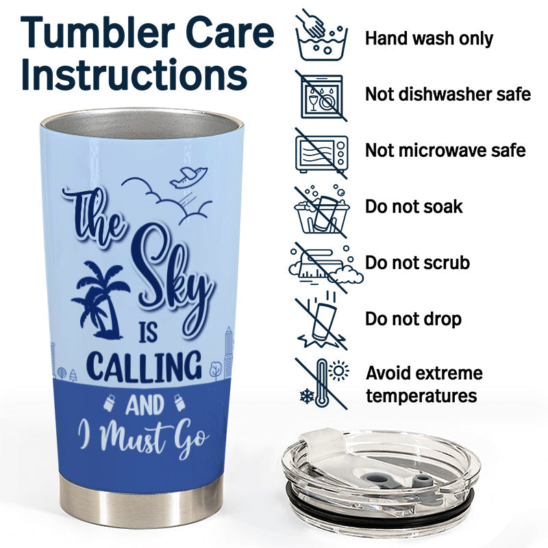 Work Hard Travel Harder - Gift For Traveling Lovers - Personalized Custom Tumbler