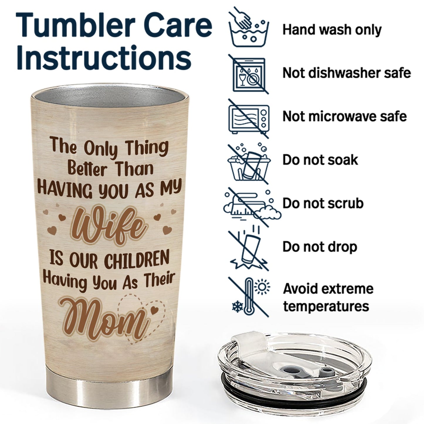 Husband To Wife Our Children Have You As Their Mom - Gift For Mom - Personalized Custom Tumbler