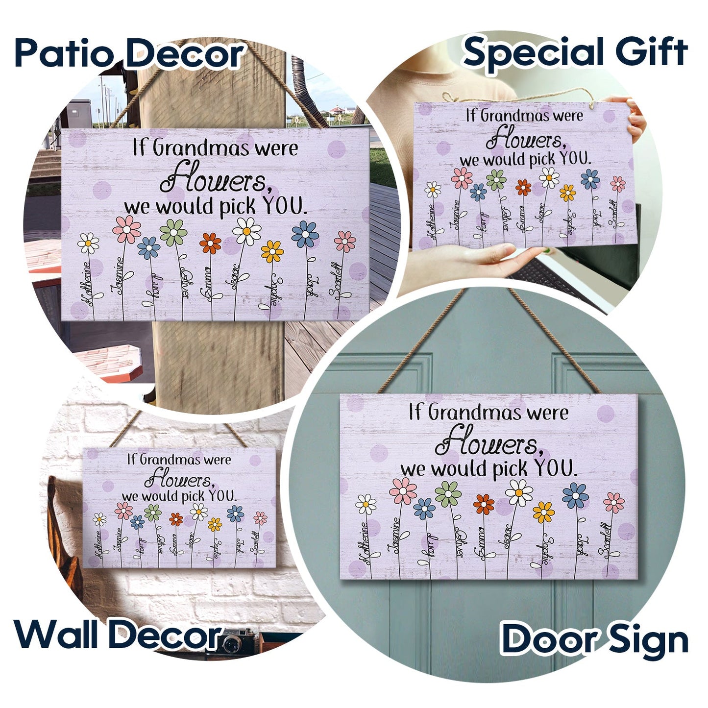 We Would Pick You - Gift For Grandma - Personalized Wood Rectangle Sign