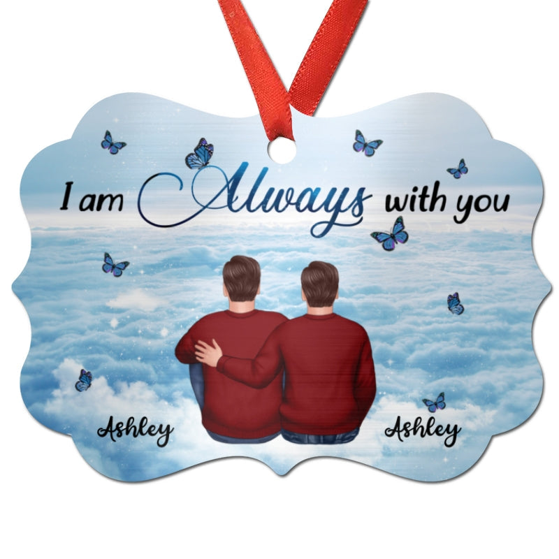 Always With You Sky Family Memorial Personalized Christmas Ornament