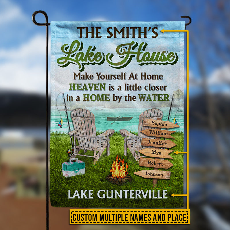 Lake House Make Yourself At Home Custom Flag