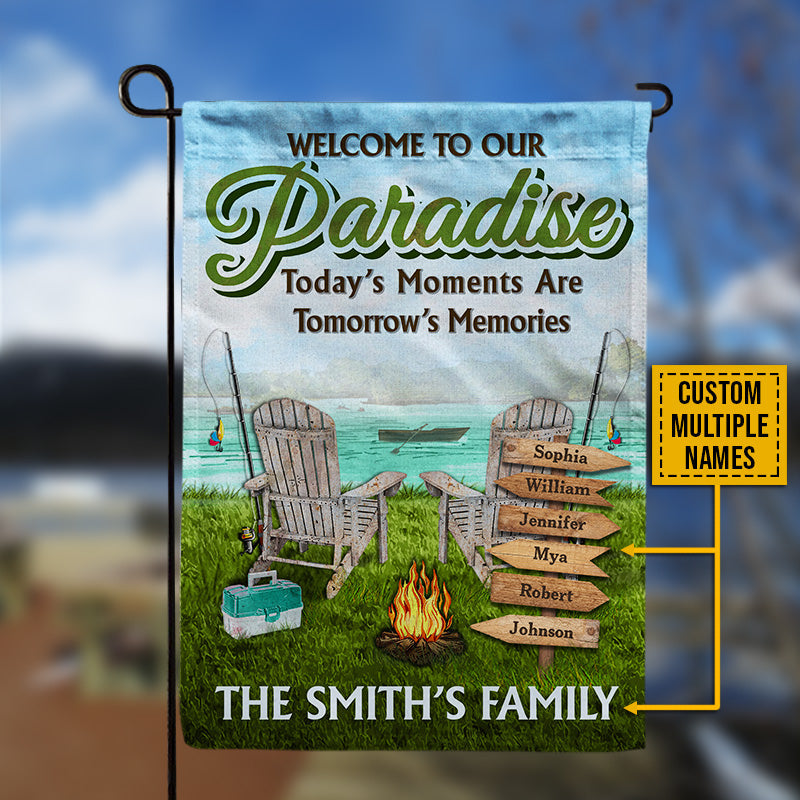 Lake House Welcome To Our Paradise Custom Flag