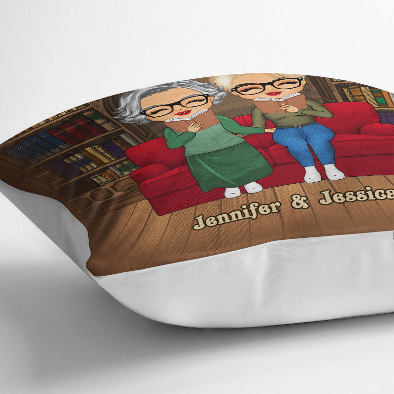 Mother Reading Daughter A Nerd - Personalized Custom Pillow