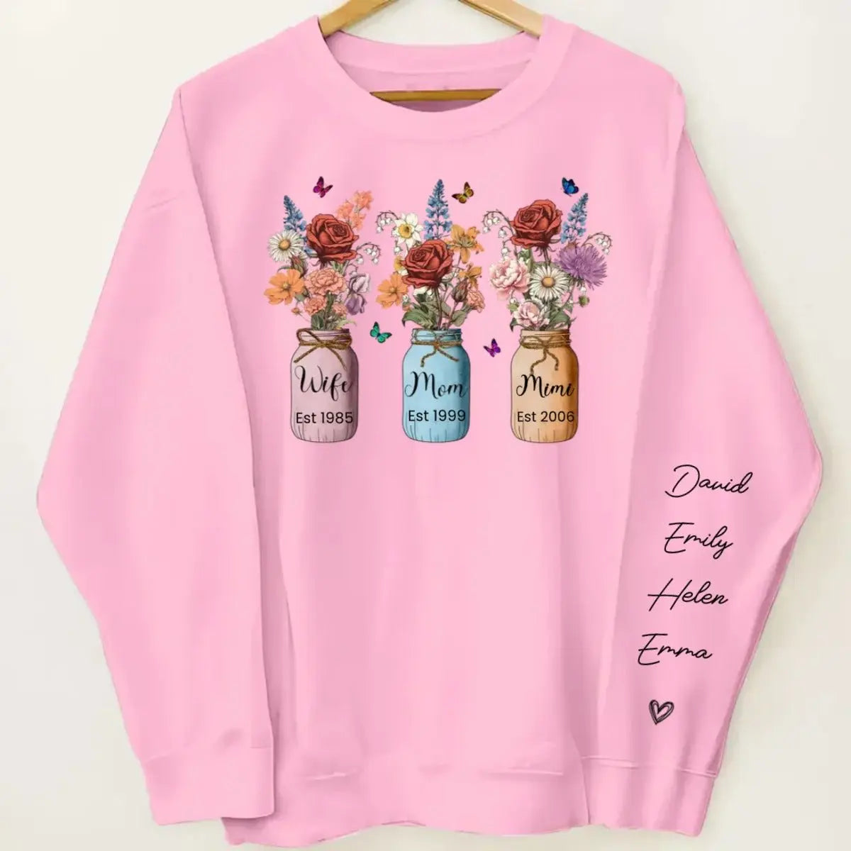 Mother's Day - Wife Mom Grandma Vintage Birth Month Flowers - Personalized Sweatshirt Shirts & Tops The Next Custom Gift
