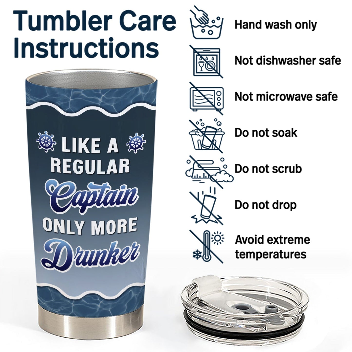 Boating Pontoon Captain - Birthday, Traveling, Cruising Gift For Pontooning Lovers, Beach Lovers, Travelers - Personalized Custom Tumbler