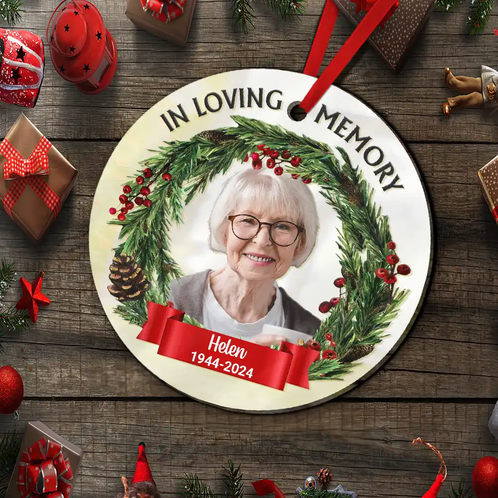 Custom Photo Dog Cat Pet Human In Loving Memory - Personalized Custom Shaped Acrylic Ornament