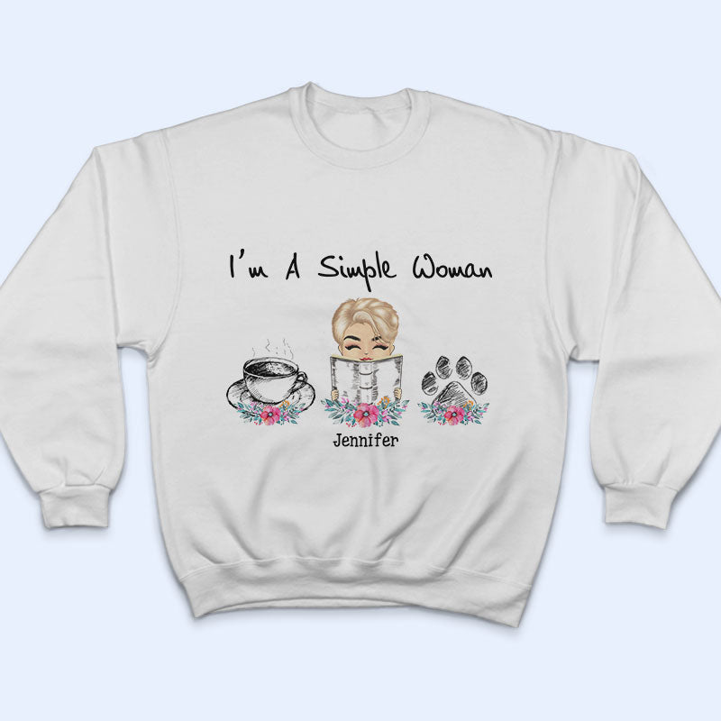 I'm A Simple Woman Reading - Personalized Custom T Shirt