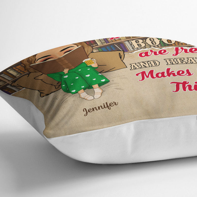 Reading Chibi Girl In My Dream World - Personalized Custom Pillow