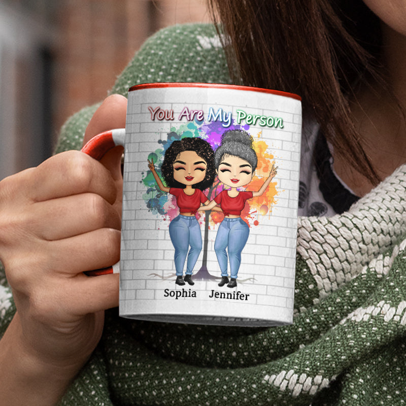 Side By Side Or Miles Apart Sisters And Brothers - Gift For Sibling And BFF- Personalized Custom Accent Mug