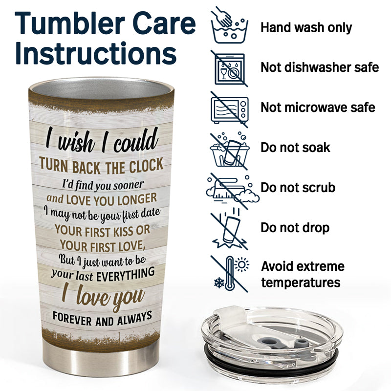 You And Me We Got This I Wish I Could Turn Back The Clock Husband Wife Skin - Gift For Old Couples - Personalized Custom Tumbler