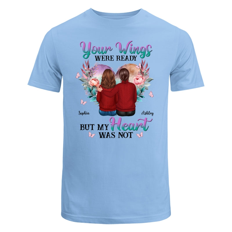Your Wings Were Ready Heart Flowers Memorial Personalized Shirt
