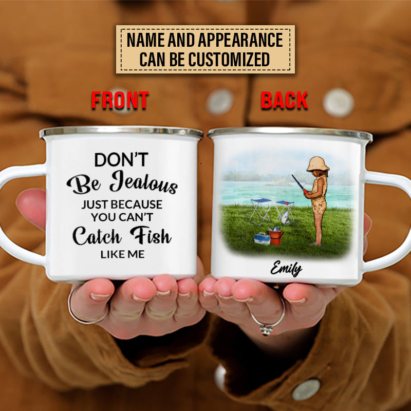 Personalized Fishing Don't Be Jealous Custom Campfire Mug