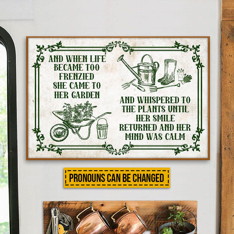 Personalized Gardening Life Became Too Frenzied Custom Poster