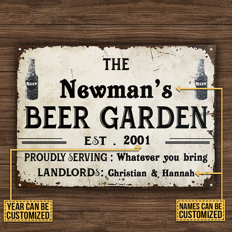 Personalized Beer Proudly Serving Customized Classic Metal Signs