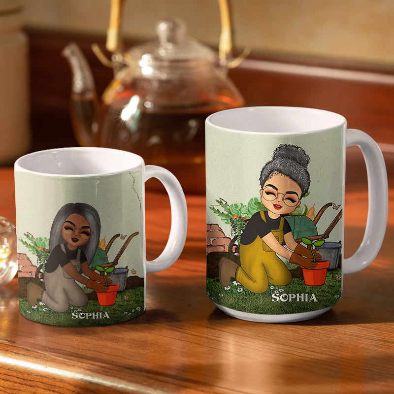 You're Never Too Old - Gift For Gardener - Personalized Custom White Edge-to-Edge Mug