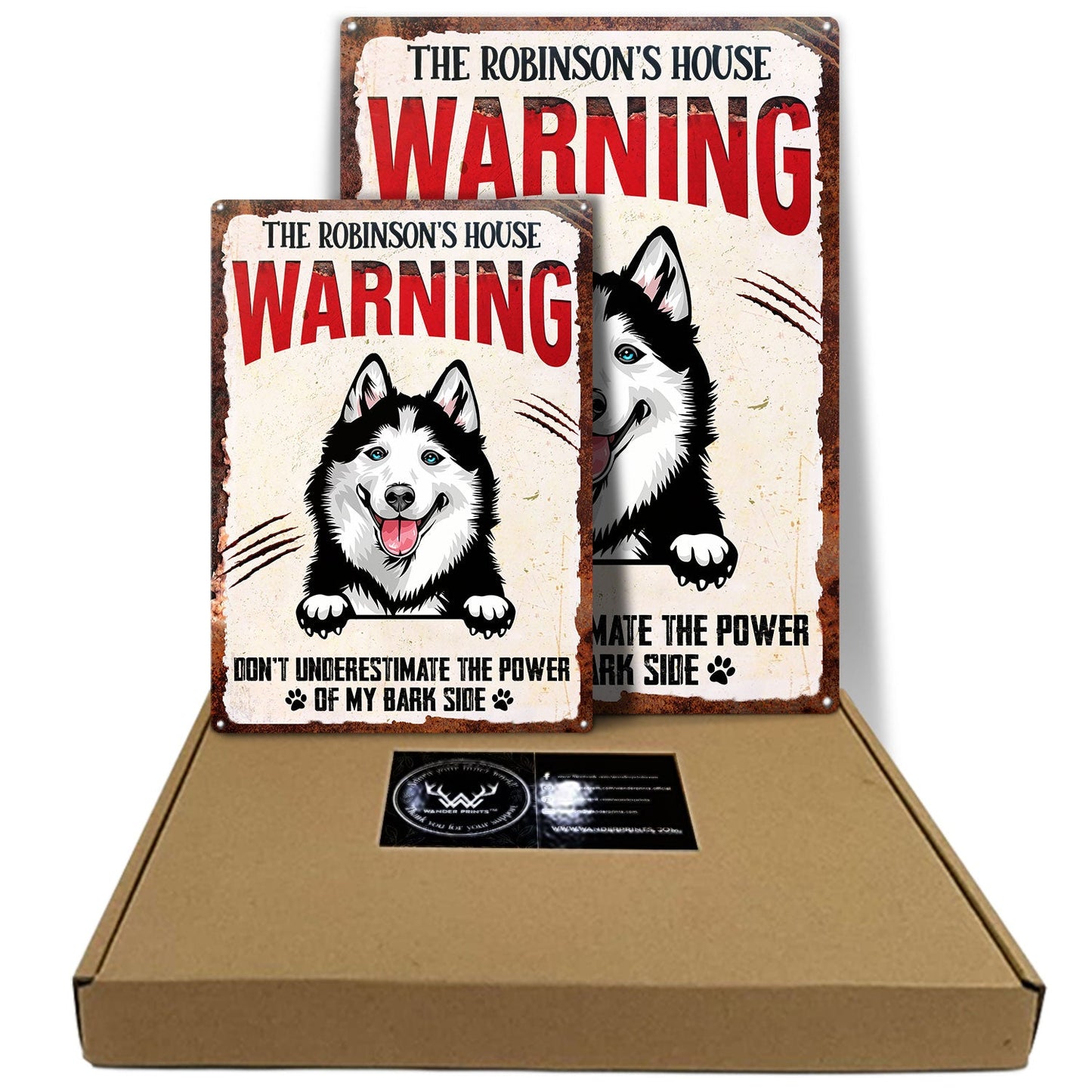 Don't Underestimate The Power Of My Bark Side - Backyard Sign, Garden Sign, Outdoor Home Decor Gift For Dog Lovers - Personalized Classic Metal Signs