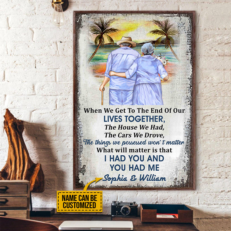 Personalized Beach Old Couple When We Get Custom Poster