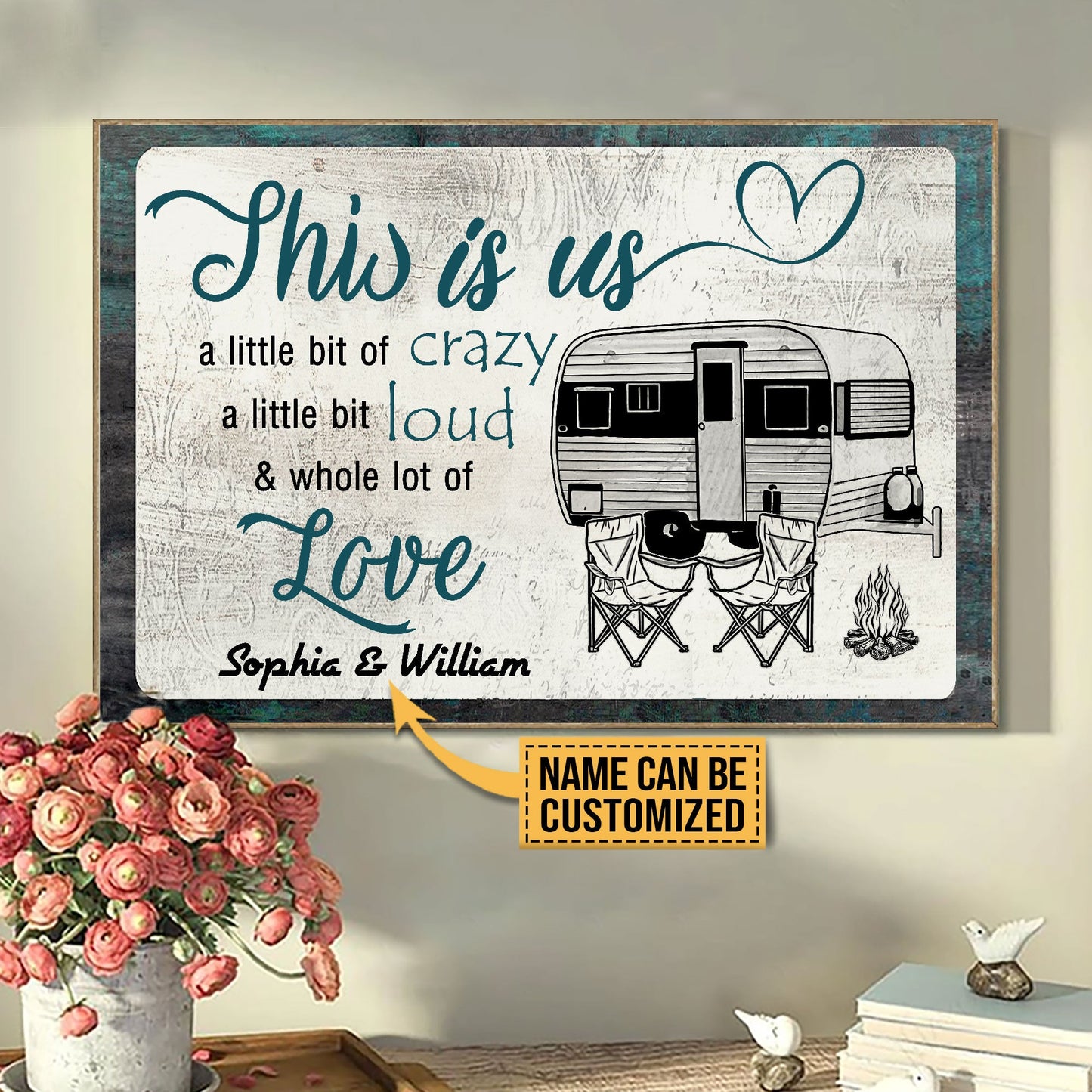 Personalized Camping Chair Campfire This Is Us Customized Poster