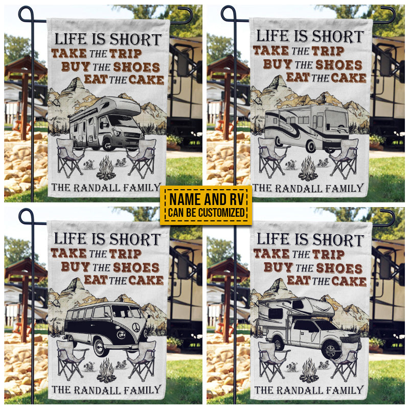 Personalized Camping Life Is Short Custom RV Customized Flag