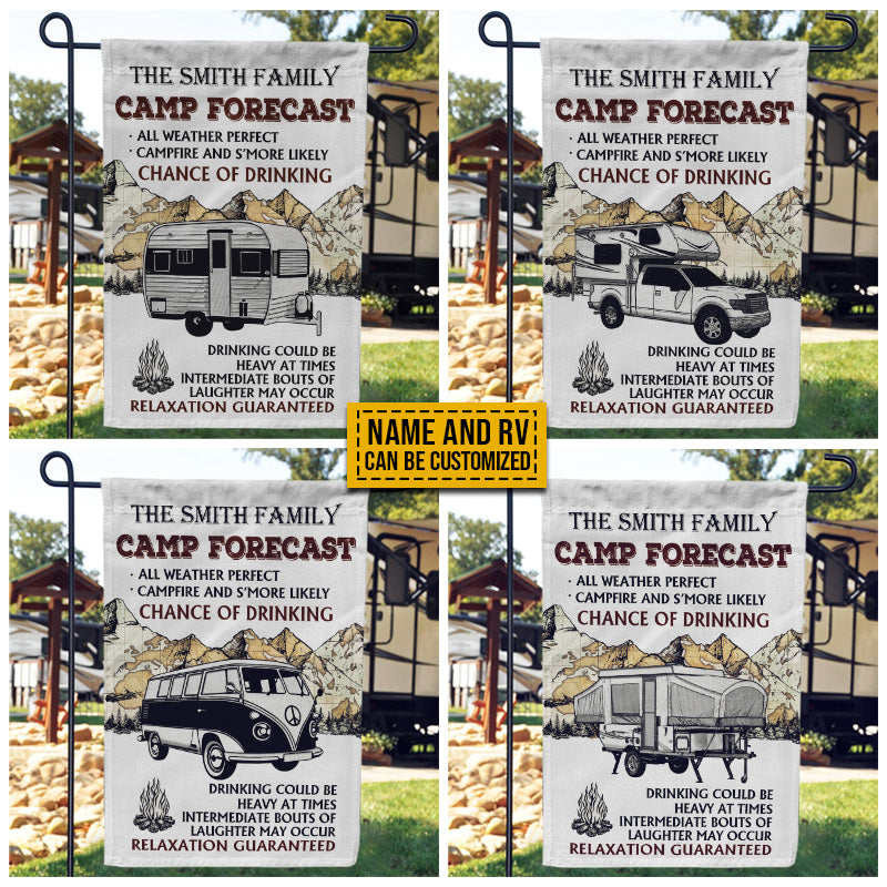 Personalized Camping Map Chance Of Drinking Customized Flag