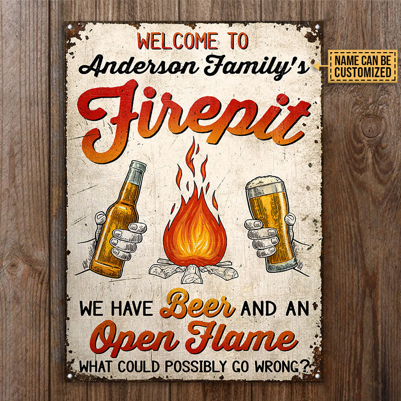 Personalized Camping We Have Beer Customized Classic Metal Signs