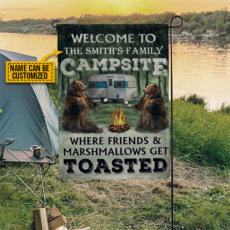 Personalized Camping Welcome To Campfire Customized Flag