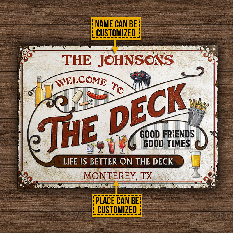 Personalized Deck Grilling Red Life Is Better Custom Classic Metal Signs