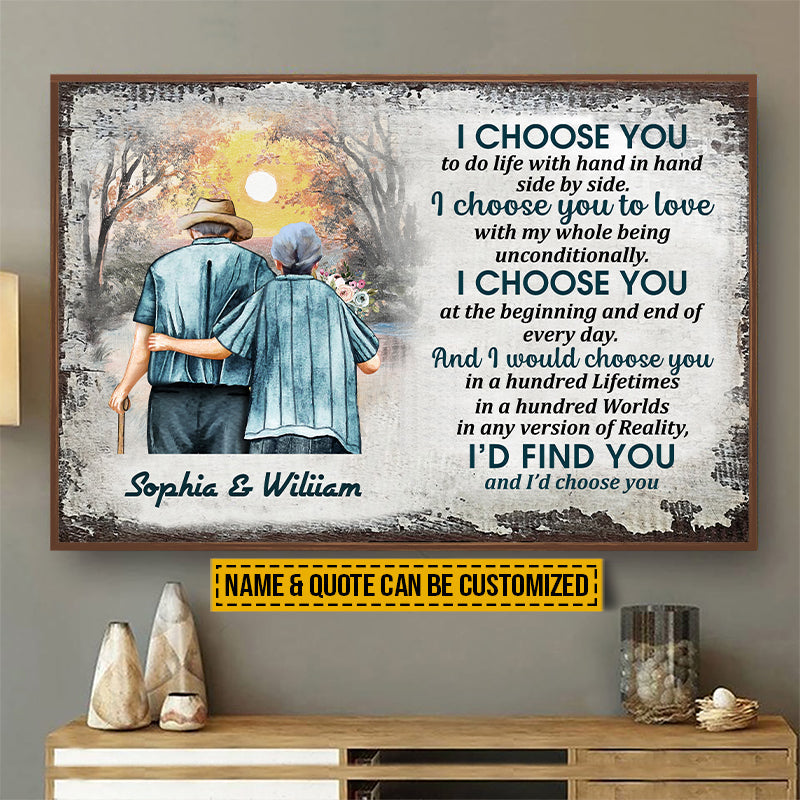 Personalized Family Quote Old Couple Customized Poster