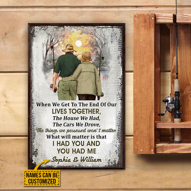 Personalized Fishing Vertical Old Couple When We Get Custom Poster