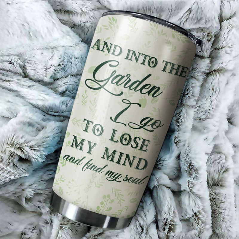 Personalized Garden Floral Art Find My Soul Custom Tumbler