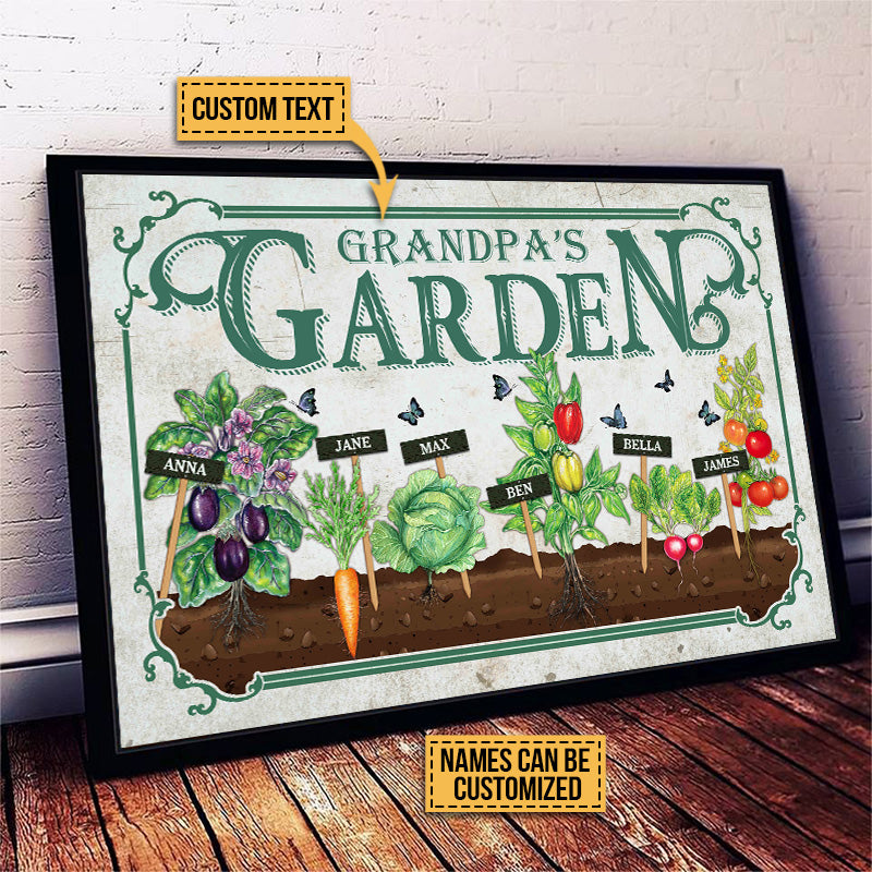 Personalized Garden Vegetables Customized Poster