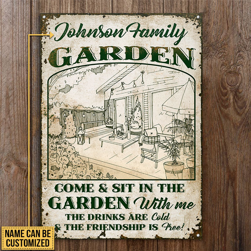 Personalized Gardening The Drinks Customized Classic Metal Signs