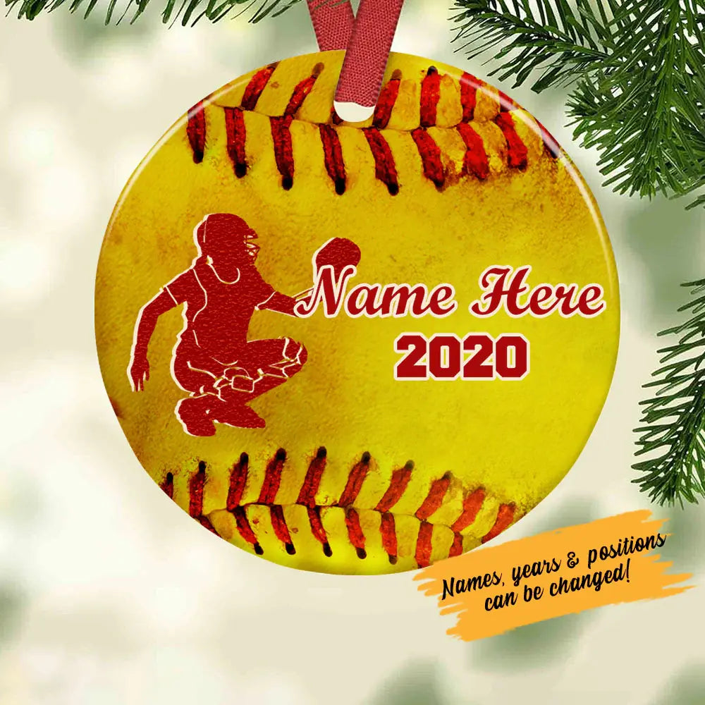 Personalized Softball Circle Ornament The Next Custom Gift