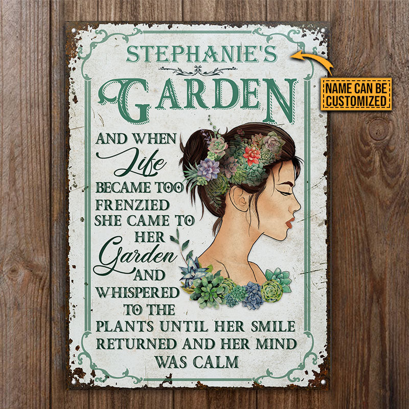 Personalized Succulent Garden And When Life Custom Classic Metal Signs