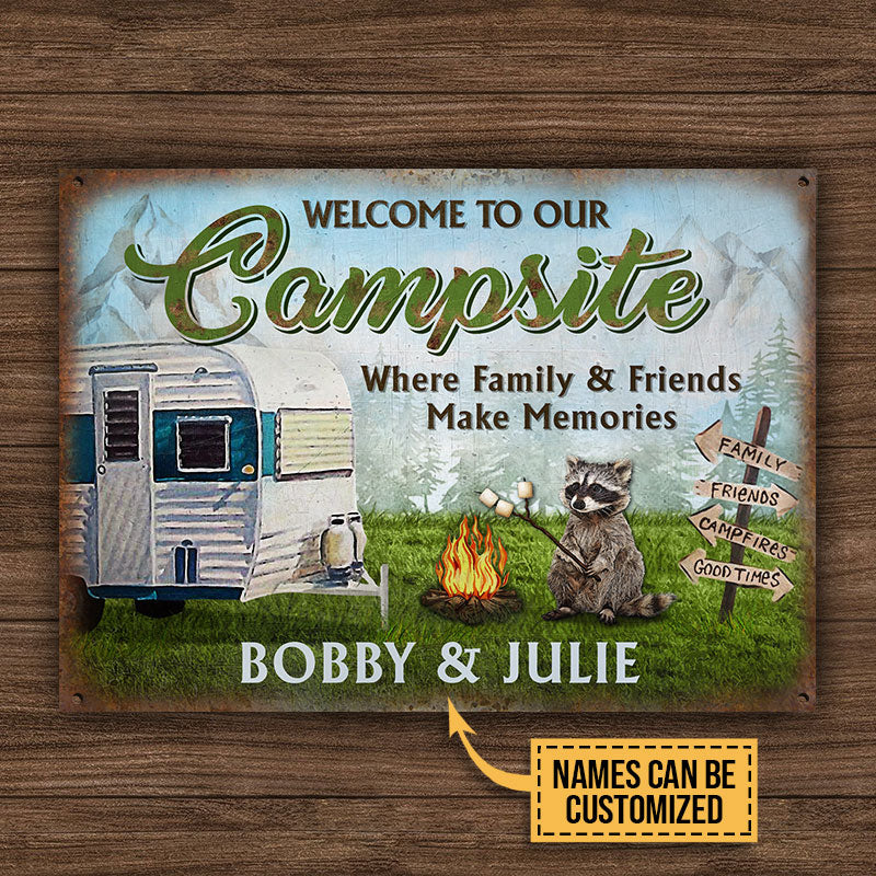 Personalized Camping Make Memories Customized Classic Metal Signs