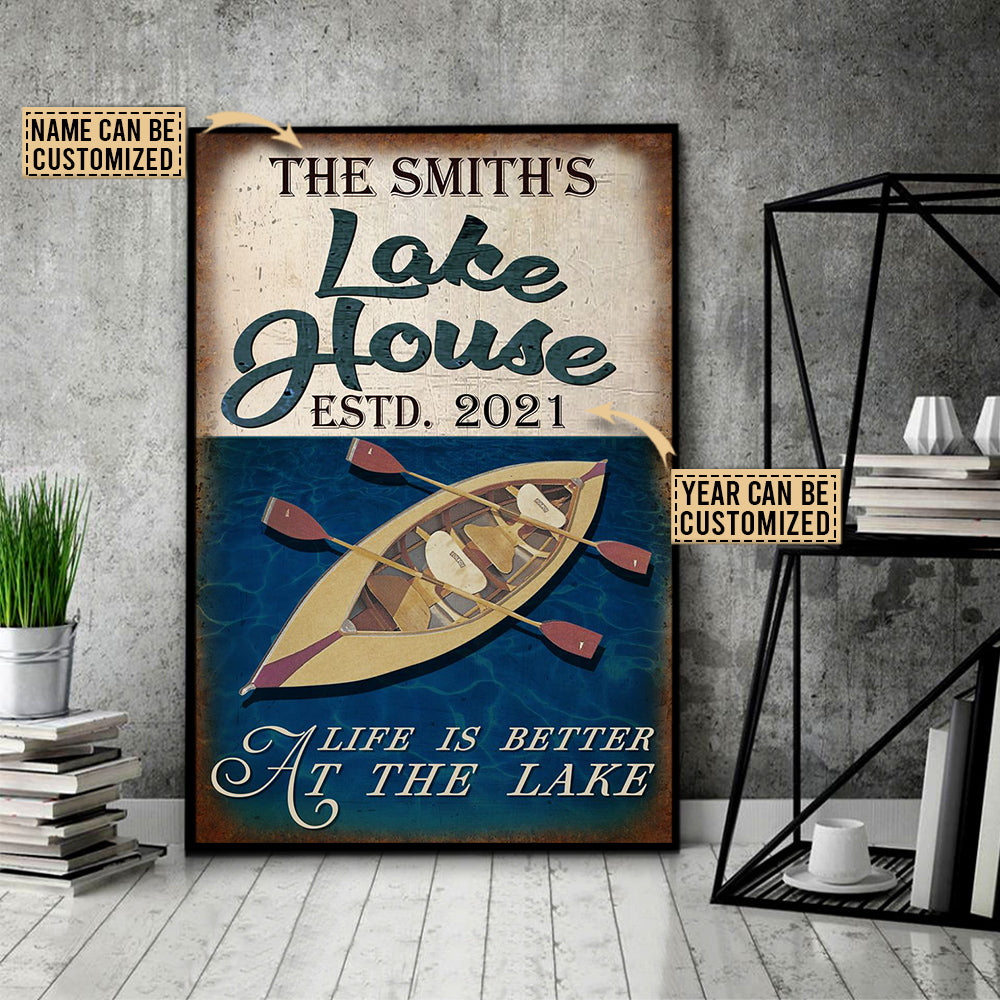 Personalized Kayaking Lake House Life Is Better Customized Poster